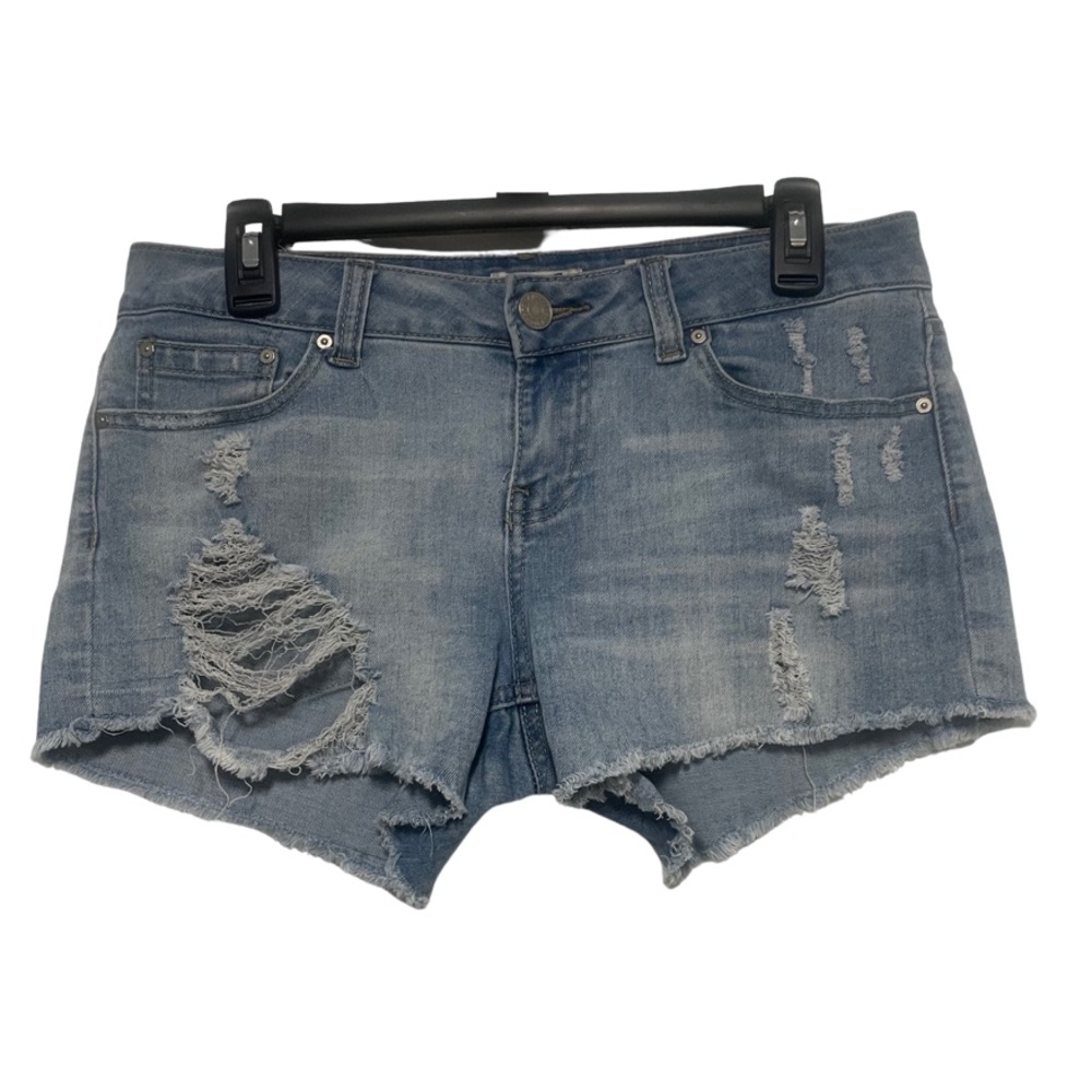 Indigo Rein Distressed Denim Shorts Juniors Size 7